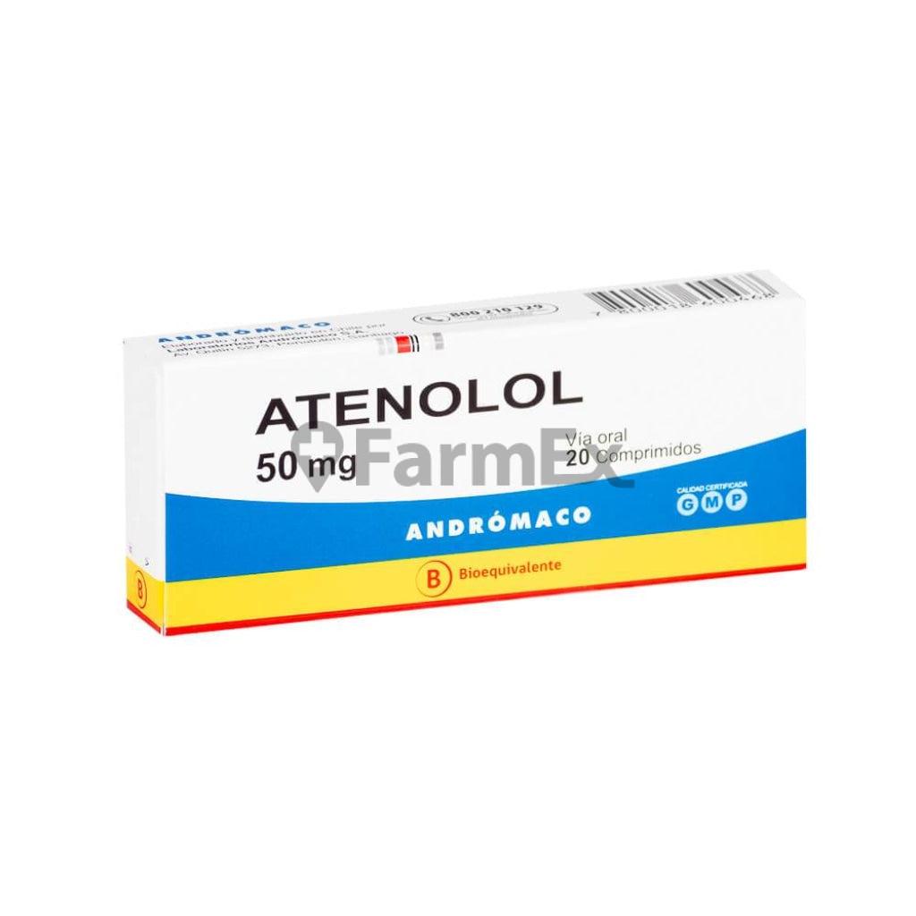 Atenolol 50 mg x 20 comprimidos "Ley Cenabast" ANDROMACO